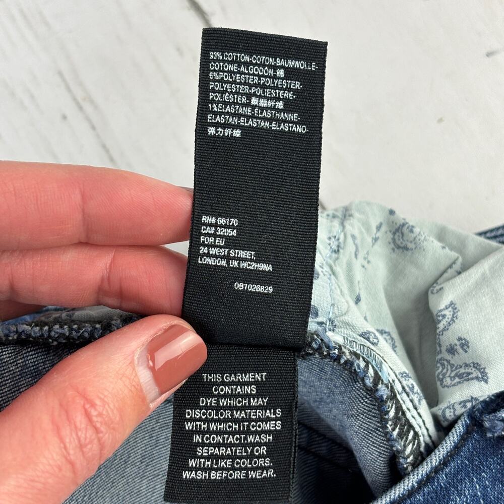 Free People We The Free Moto Jet Zip Skinny Baltic Crop Ankle Jeans Size 28 - Picture 13 of 15